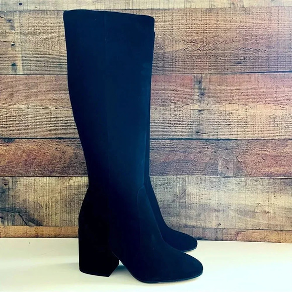 NWOT Sam Edelman Thora Suede Tall Block Heeled Boots - Picture 4 of 14